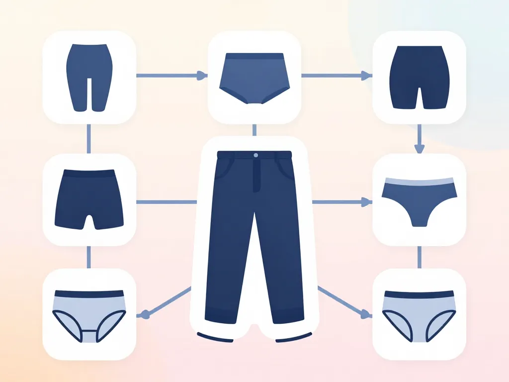 schéma pantalon qui descend facteurs influenceurs