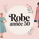 illustration robe année 50 silhouettes chic moderne