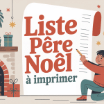 illustration liste pere noel a imprimer enfant sapin