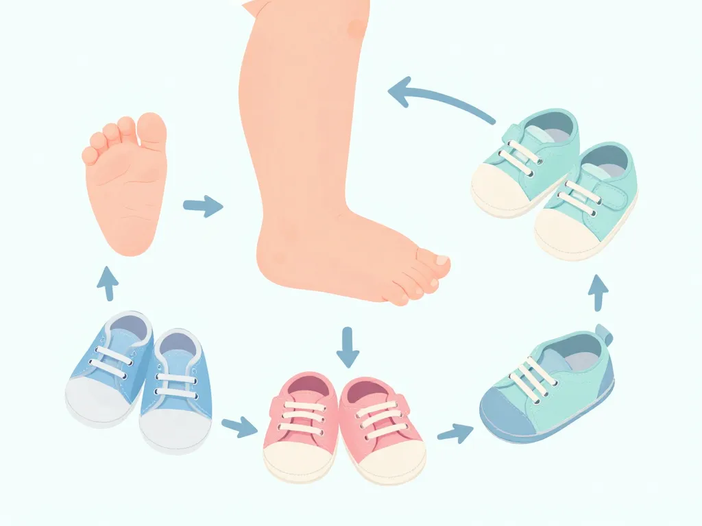 Schema bon espace taille chaussure bebe pied
