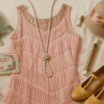 tenue 1920 femme robe Charleston accessoires