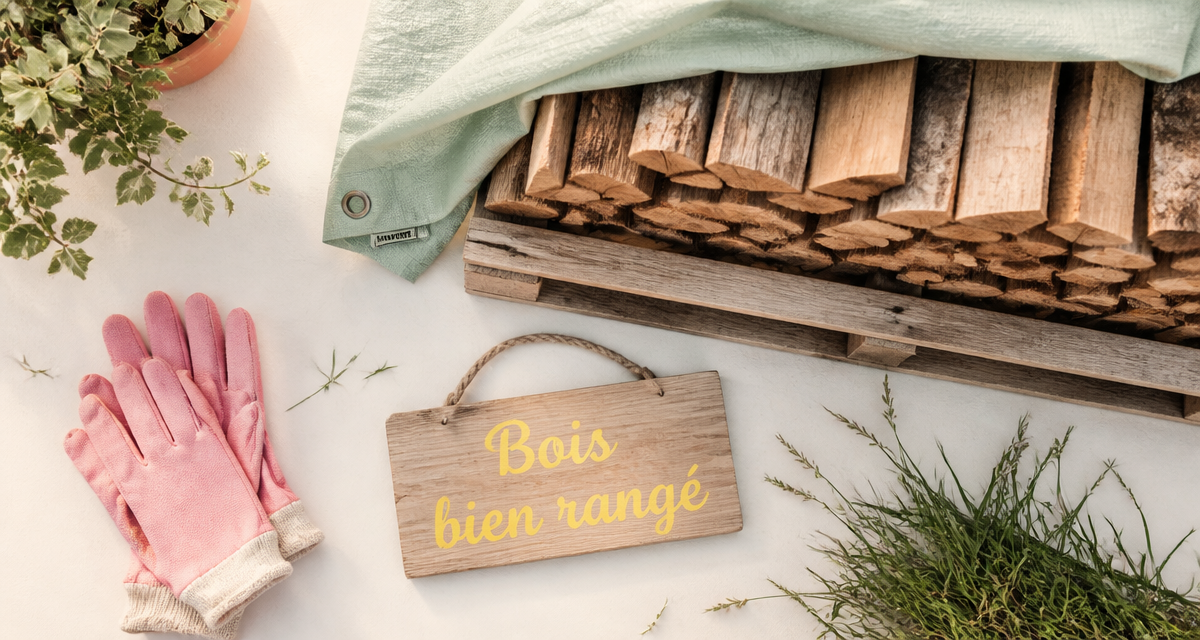 comment ranger du bois sur palette sous bâche