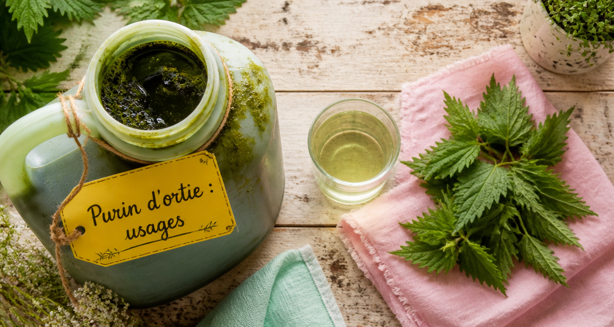 purin d'ortie périmé bidon verre orties