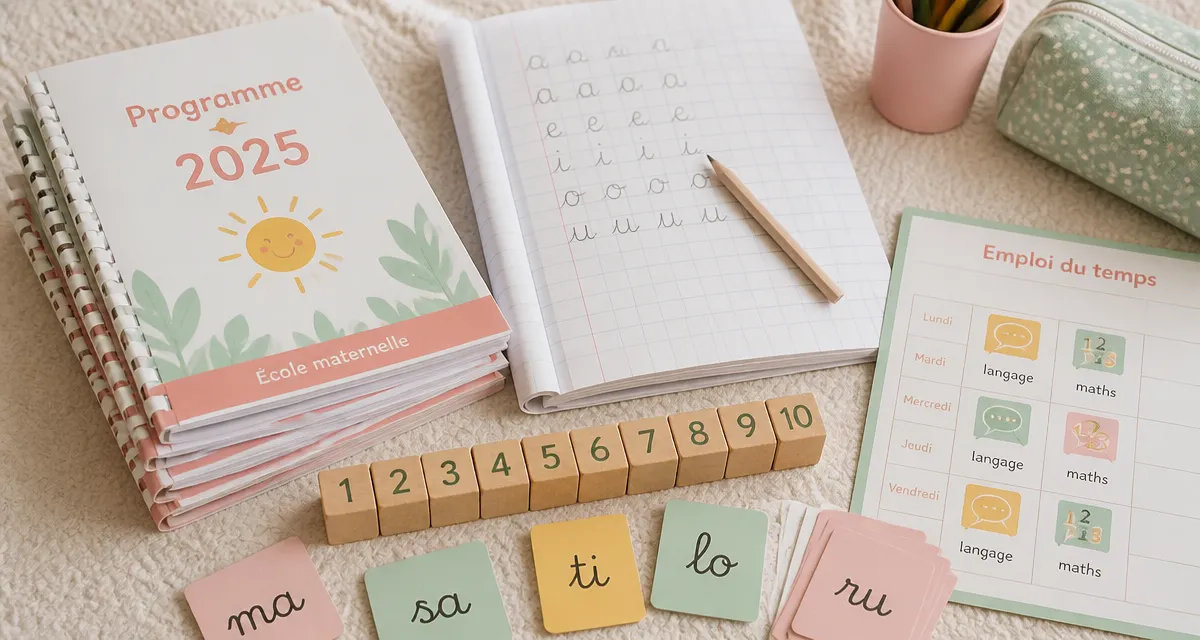 Nouveau programme maternelle 2025 : langage et maths en maternelle