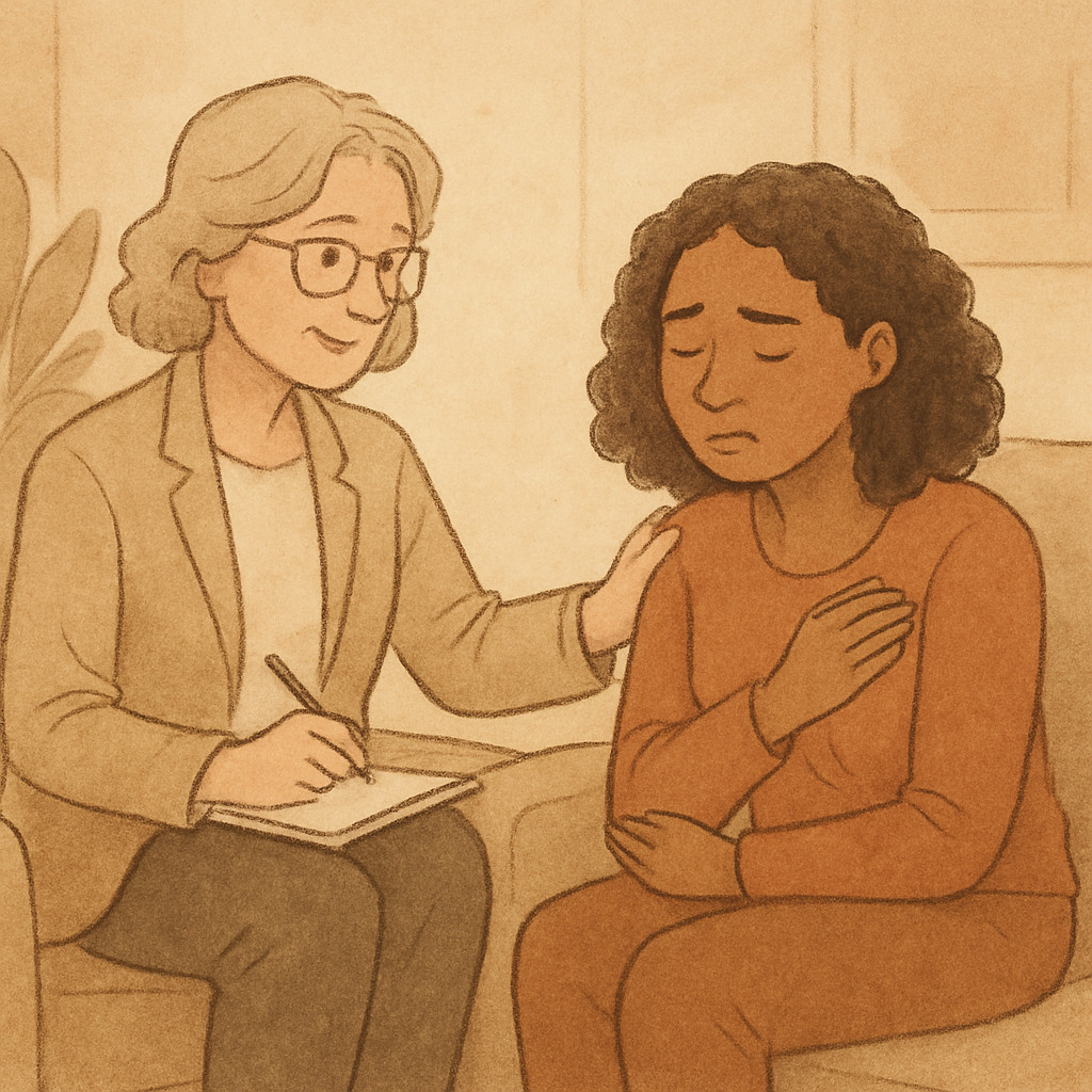 A comforting therapy session