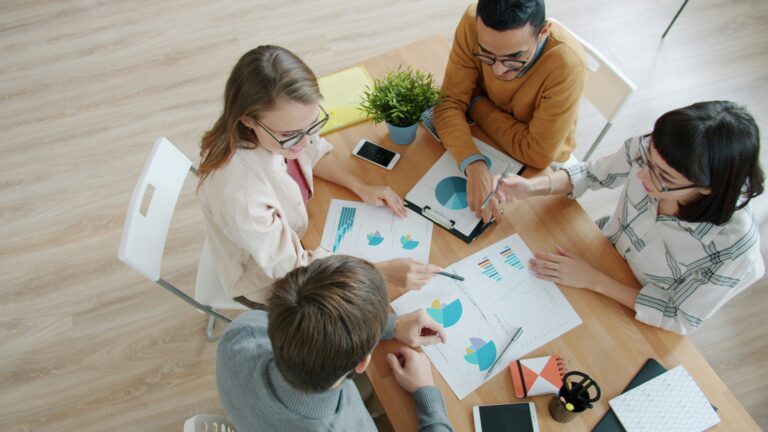 Image of group discussing brand audit