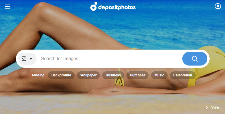 Woman in yellow bikini relaxing on the beach.