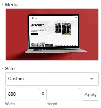 Use the "Resize" setting under the image settings panel in Breakdance