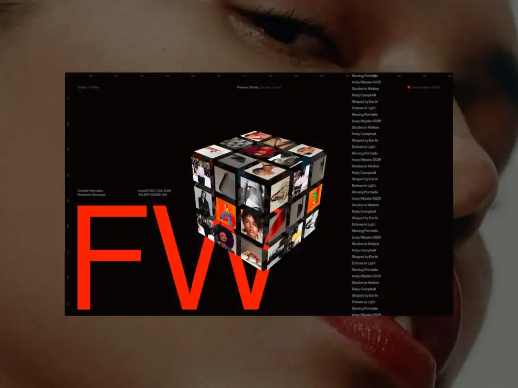 Corentin Bernadou's Portfolio, Swiss Minimalism, WebGL Geometry, Intentional Motion