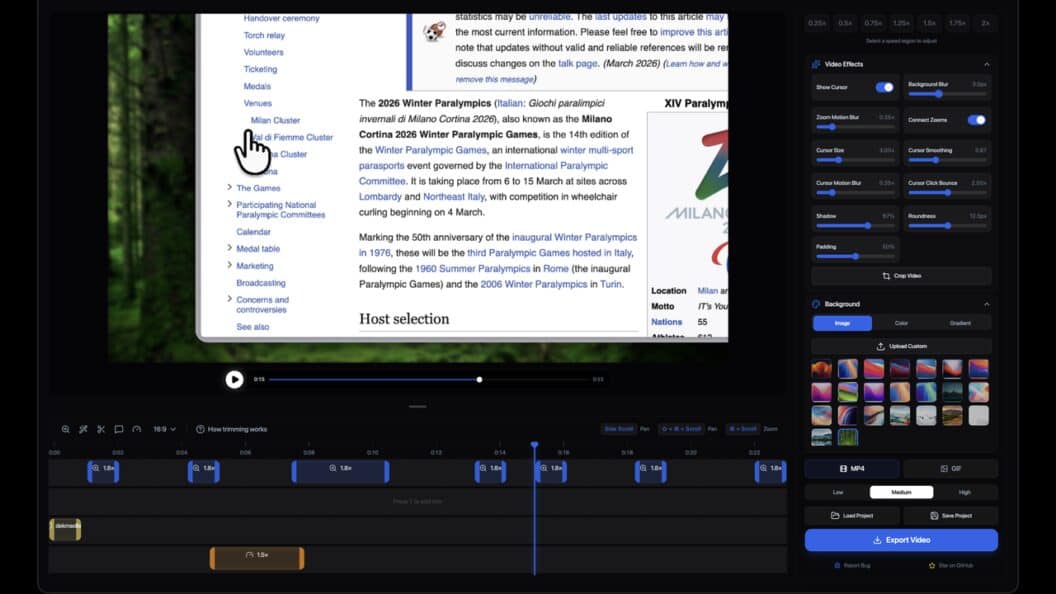 Free Open-Source Screen Recorder, Smart Auto-Zoom for Flawless Tutorials and Presentations