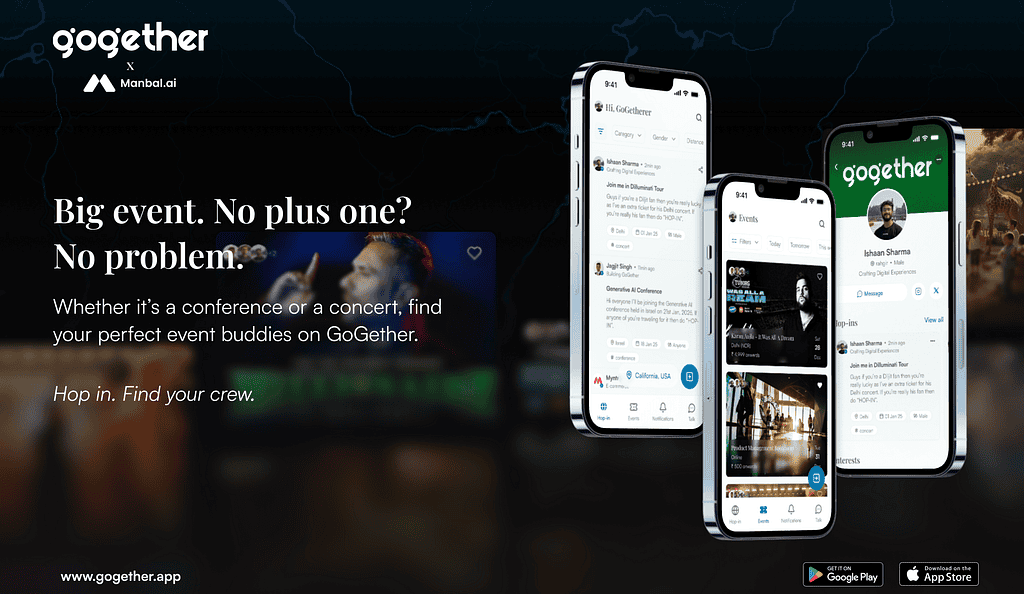 Instantly match with event buddies nearby, find your perfect crew on GoGether