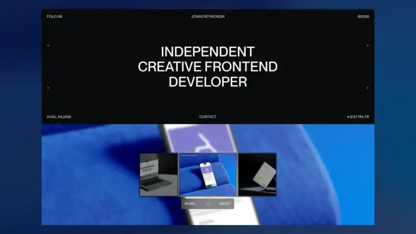 Jonas Reymondin Portfolio, Reclaiming UI Attention with Systems, Code and Pixel Motion