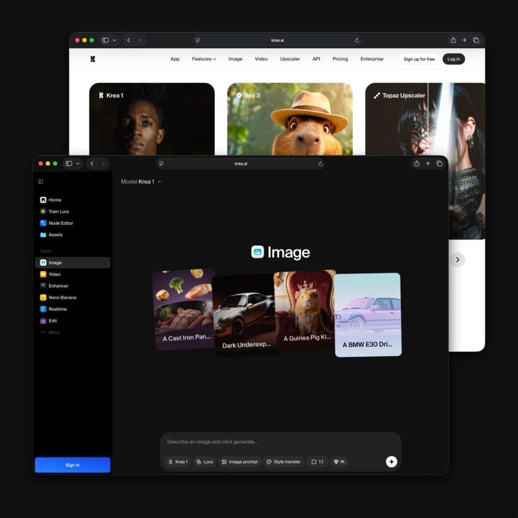 Krea AI, AI Studio for Effortless Image, Video and 3D Creation