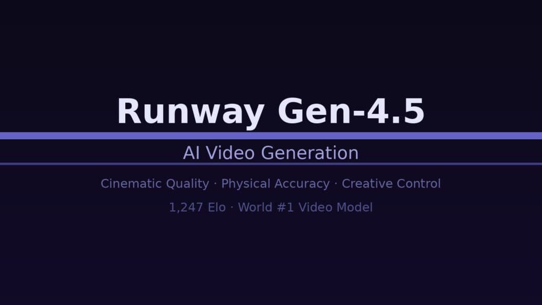Runway Gen-4.5, Create Cinematic-Grade Videos with AI Precision and Speed