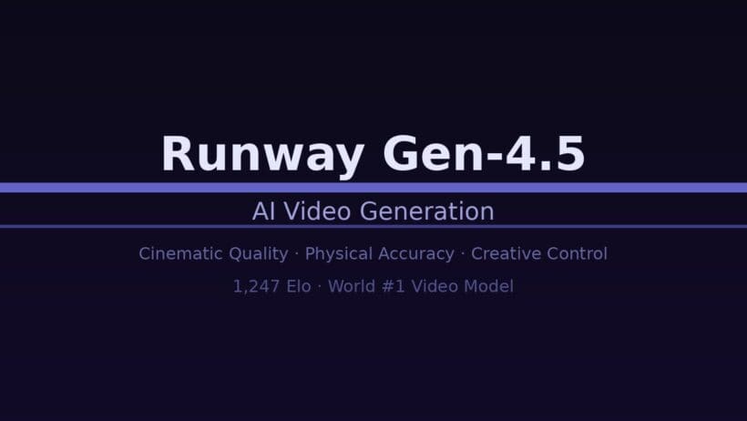 Runway Gen-4.5, Create Cinematic-Grade Videos with AI Precision and Speed