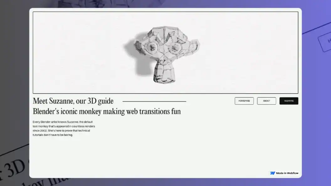 Step-by-Step Guide to Smooth 3D Transitions in Webflow, GSAP and Three.js