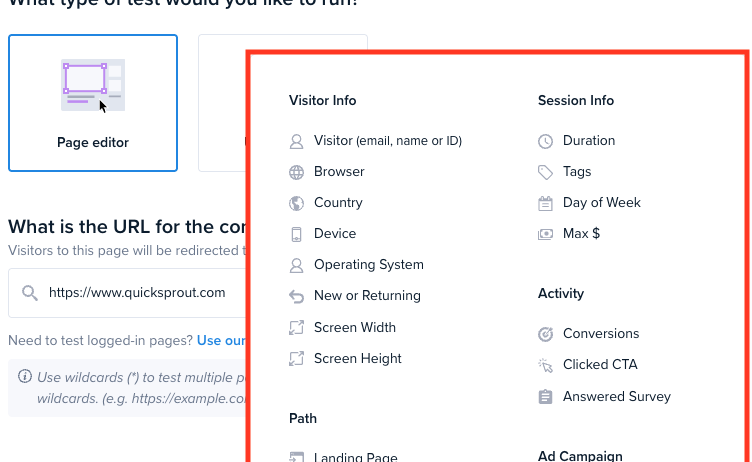 Advanced A/B Targeting in Crazy Egg by Device, Country, Ad Campaign, and More