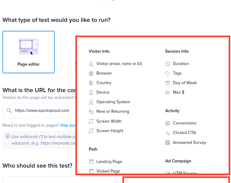 Advanced A/B Targeting in Crazy Egg by Device, Country, Ad Campaign, and More