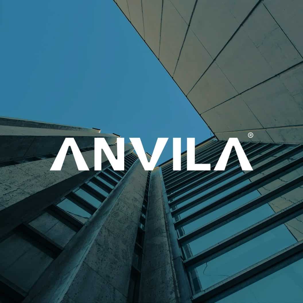 Anvila Wordmark Reimagined as a Floor Plan, Bold Architectural Brand Identity