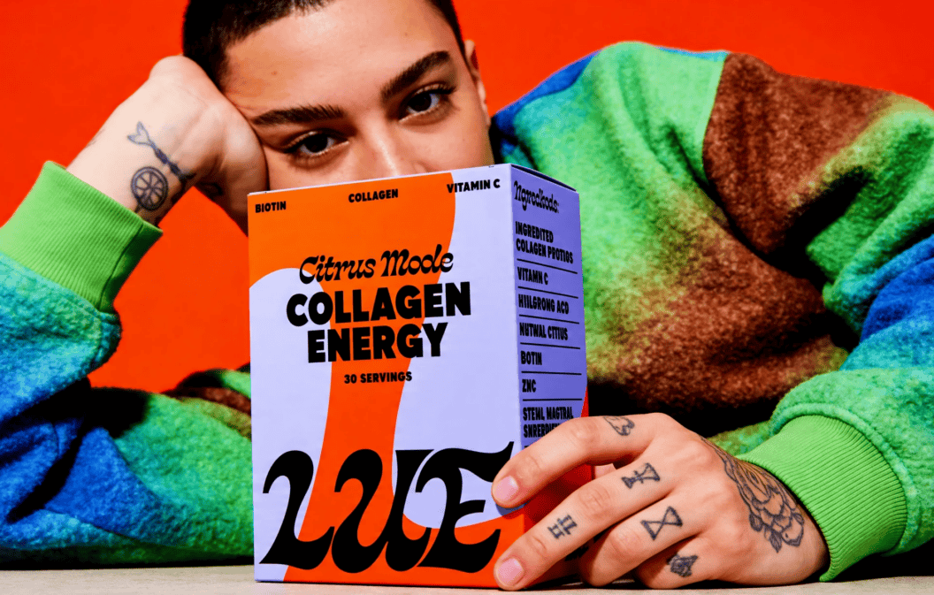 LUE Collagen Packaging Redesign, Premium shelf-ready supplement design that drives sales