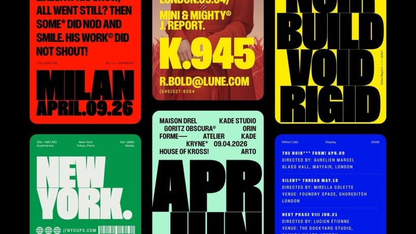 Million Condensed Display Typeface, 18 Variable Styles for Headlines, Logos, Brand Systems