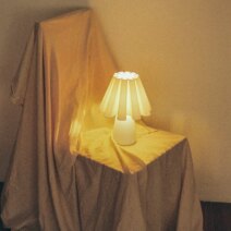 Ruff Lamp, Mina Wright's 3D printed sculptural statement lamp with ruffled, organic form