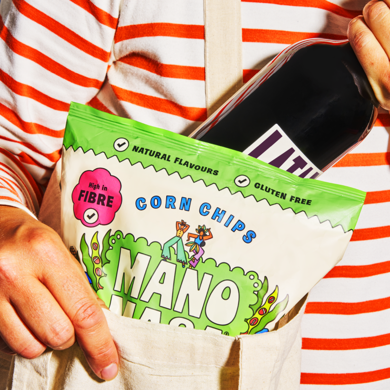 Derek & Eric rebrand Manomasa with Latin American flair, Snacks With Spirit