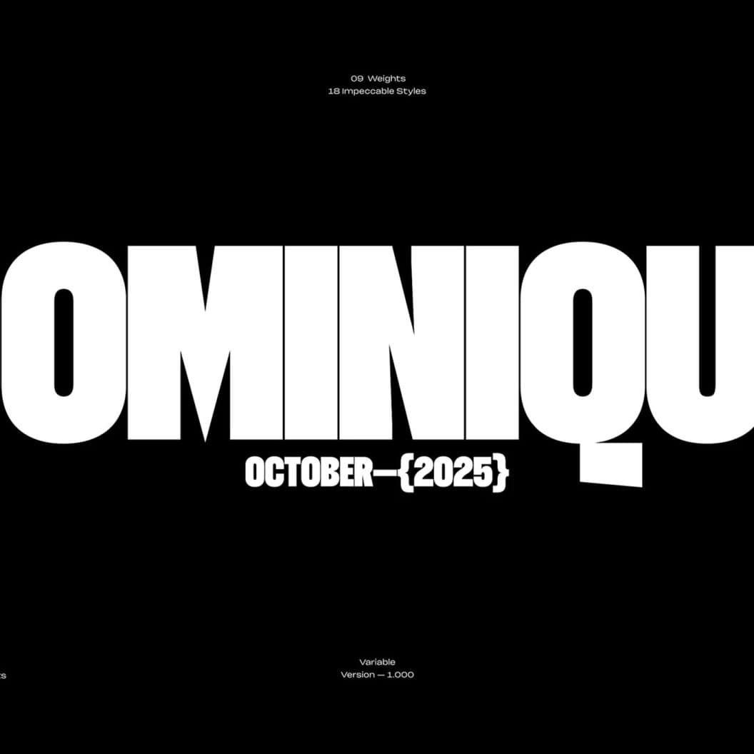 Dominique Variable Display Typeface, Rajesh Rajput's Adaptive Font for Logos, Headlines & UI