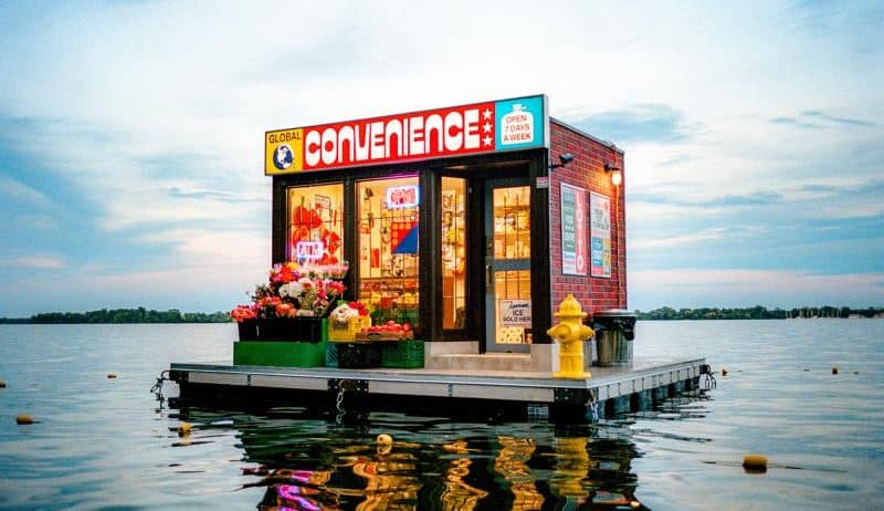 Float over to Toronto's new corner store, a fully stocked shop in the harbour