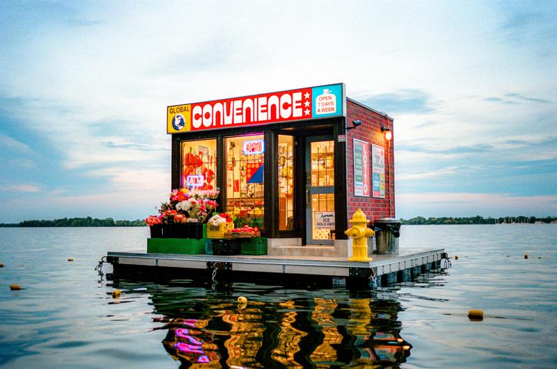 Float over to Toronto's new corner store, a fully stocked shop in the harbour