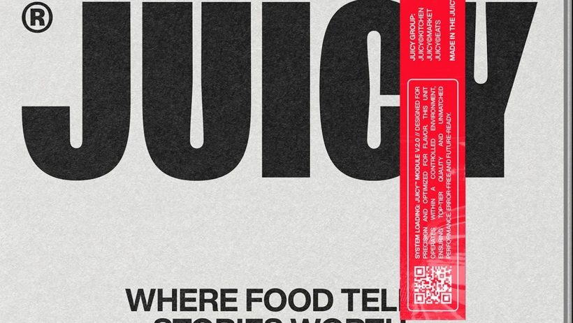 Juicy Foods, Playful Brand Identity Fusing Typographic Flair and Smart Tech