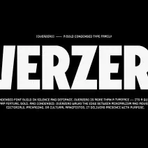 Overzero, Bold Condensed Display Typeface for Eye-Catching Headlines, by Fredella Agatha