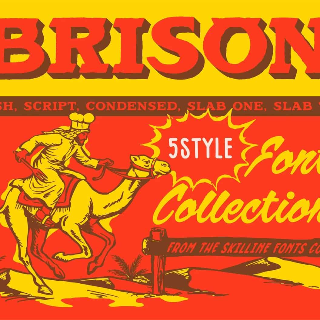 SFC Brison Vintage Western Font Bundle, Bold Retro Typeface for Impactful Logos and Branding