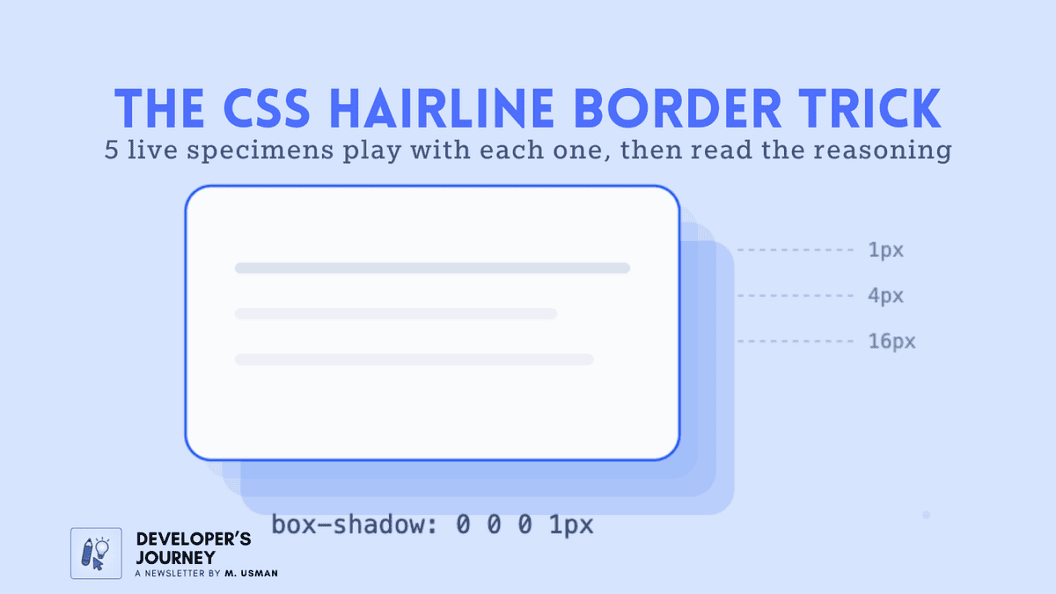 1 CSS Property, 3 Clever Hairline Border Uses That Improve Pixel-Perfect Layouts