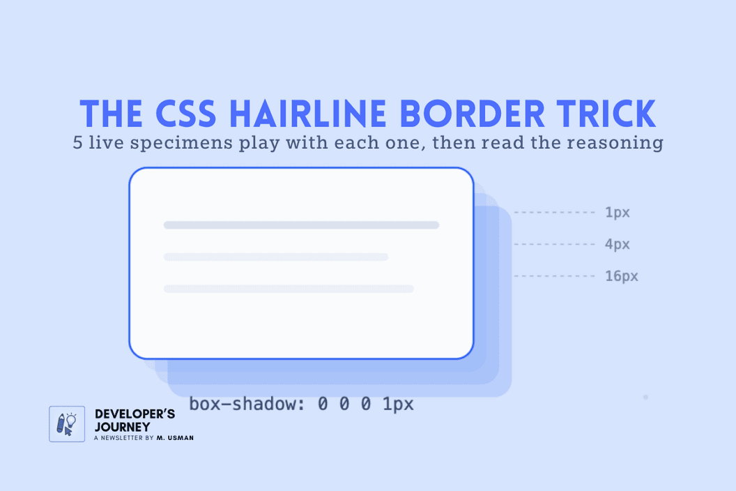 1 CSS Property, 3 Clever Hairline Border Uses That Improve Pixel-Perfect Layouts