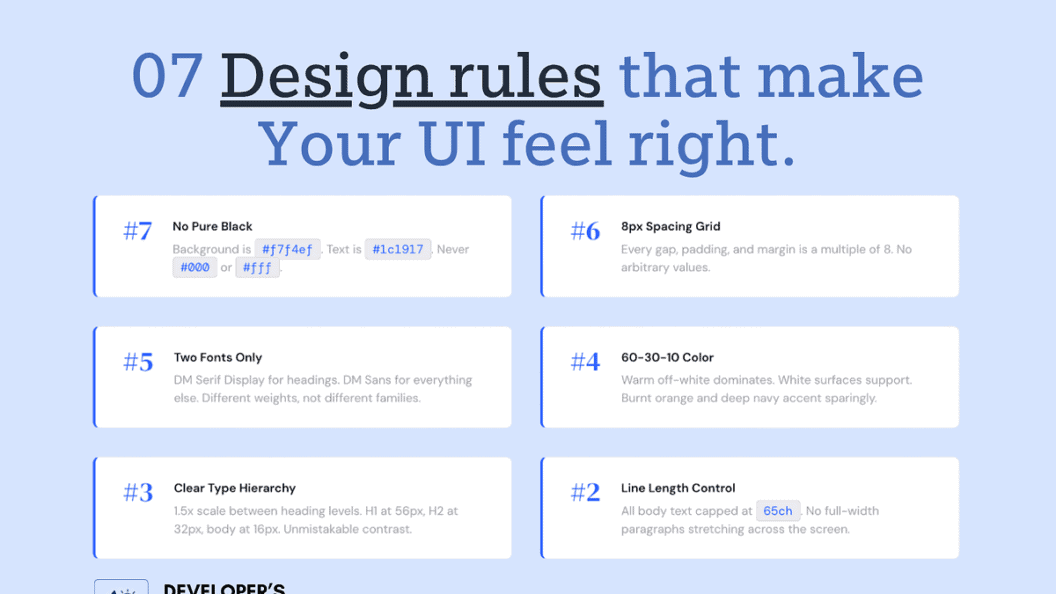 7 Design Rules You Can Master in 10 Minutes, Fix Your UI for Good