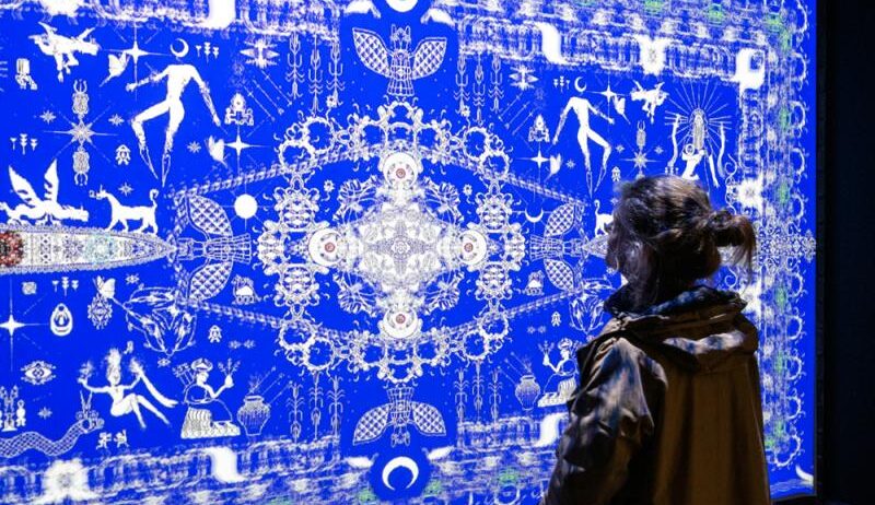 Artist Hussein Shikha reimagines pixels, carpets and cultural memory as vivid woven tapestries
