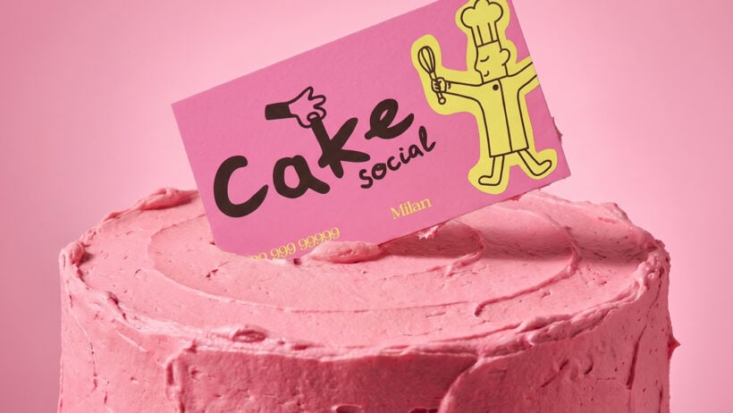 Mari Kvel's Playful Rebrand for Cake Social, Case Study of a Bold Bakery Identity