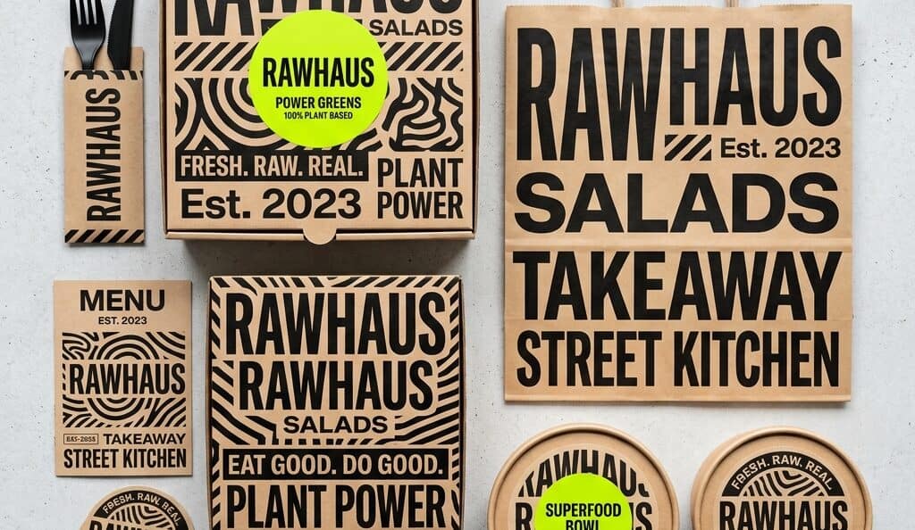 Rawhaus Food Branding, Streight Studio and Alfinu Zafir's Bold Visual Identity Case Study