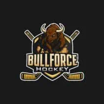 Bullforce Hockey Mascot Logo, High-Impact Sports Identity by Muzamil Ahmed Ansari