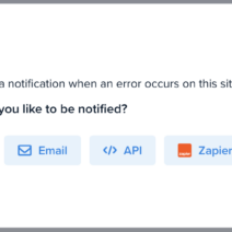 Instant Slack, Email, Zapier alerts for new website errors, resolve issues faster