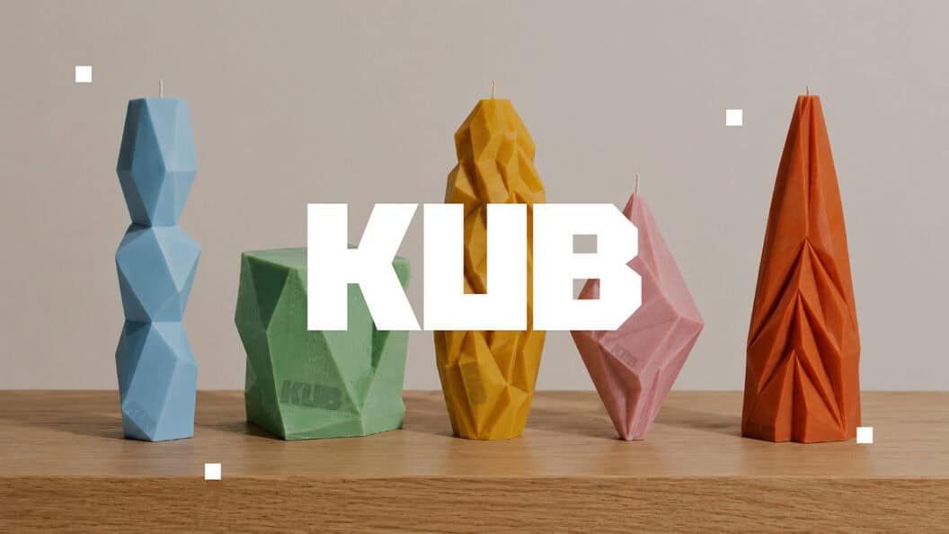 KUB Candle brand identity reimagined, bold visual system by Taisia Vystavkina