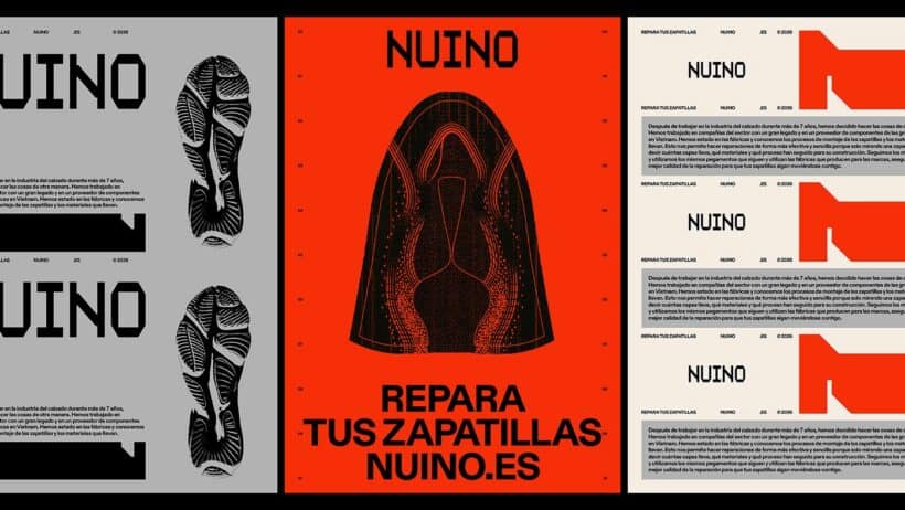 NUINO Brand Identity, Eye-Catching Visuals for a Modern Footwear Repair Studio