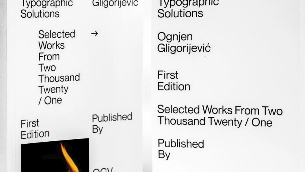 Ognjen Gligorijevic, Field-Tested Typographic Solutions for Tough Design Challenges