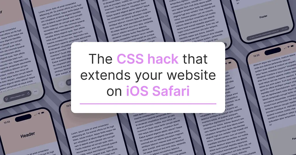 One CSS tweak to make your site fill iOS Safari viewport, no JavaScript