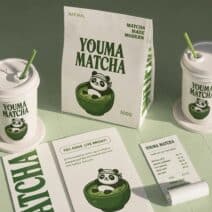 Youma Matcha, Distinctive Brand Identity and Packaging Designed to Boost Sales
