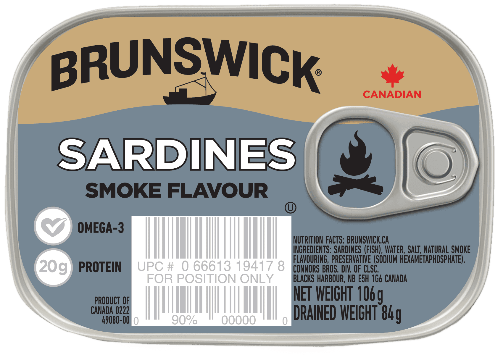 Brunswick<sup>®</sup> Sardines Smoke Flavour – 106g
