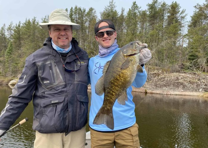 Smallmouth Bass caught at Hawk Lake Lodge in Ontario Canada