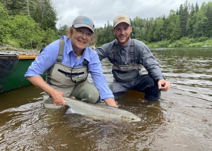 Atlantic Salmon caught in Gaspé Quebec Canada