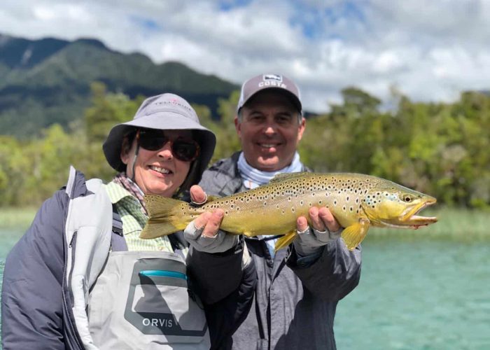 Fly fishing at Chimalfe Patagonia Lodge in Chile